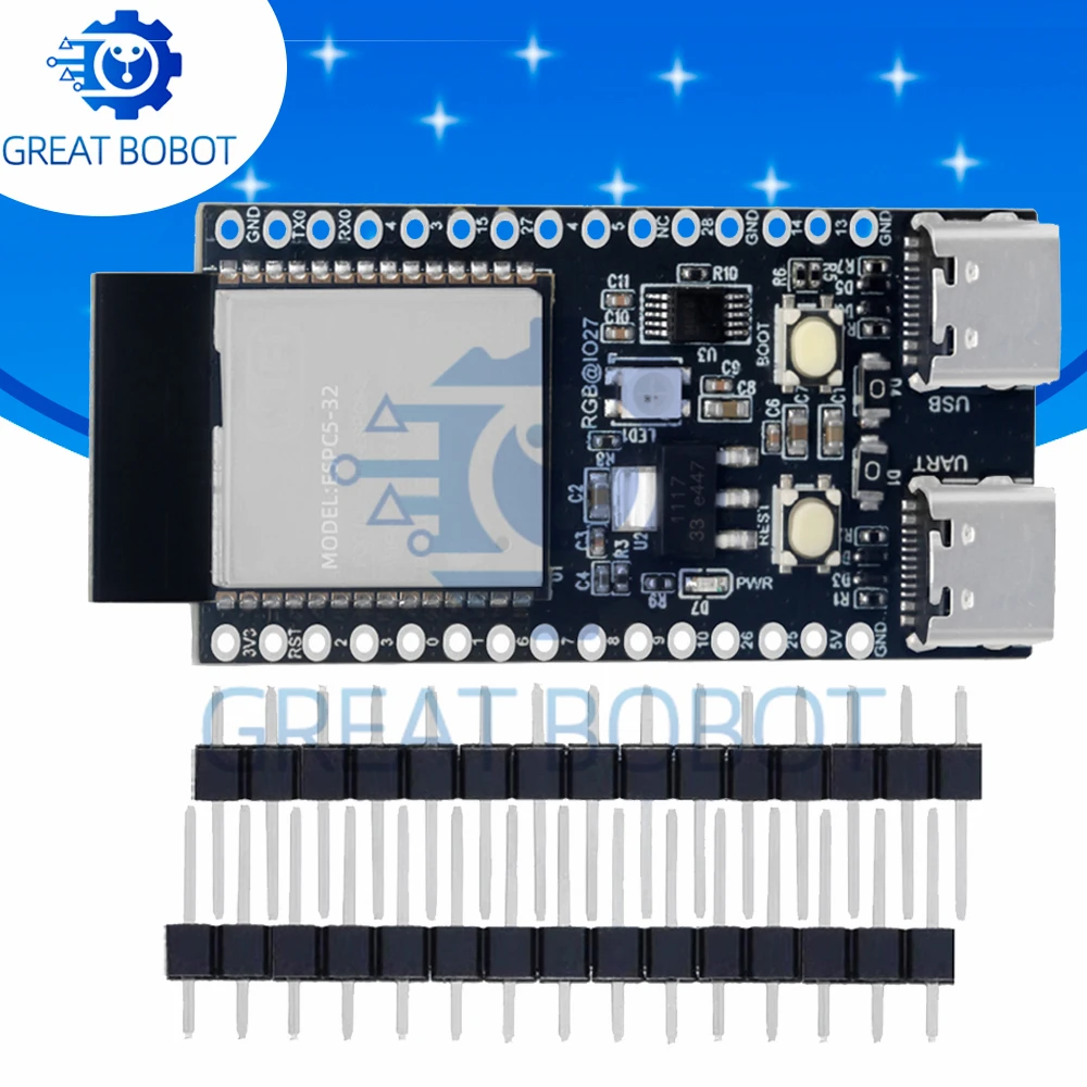 ESP32-C5-DevKitC-1 Development Board With Dual-Band 2.4G/5G WiFi+Bluetooth ESP32-C5 TYPE-C Module