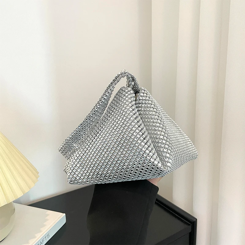 

Элегантная блестящая вечерняя сумка со стразами, ужин, клатч, женская вечерняя сумка на плечо, роскошная сумка, стильная блестящая сумка подмышками