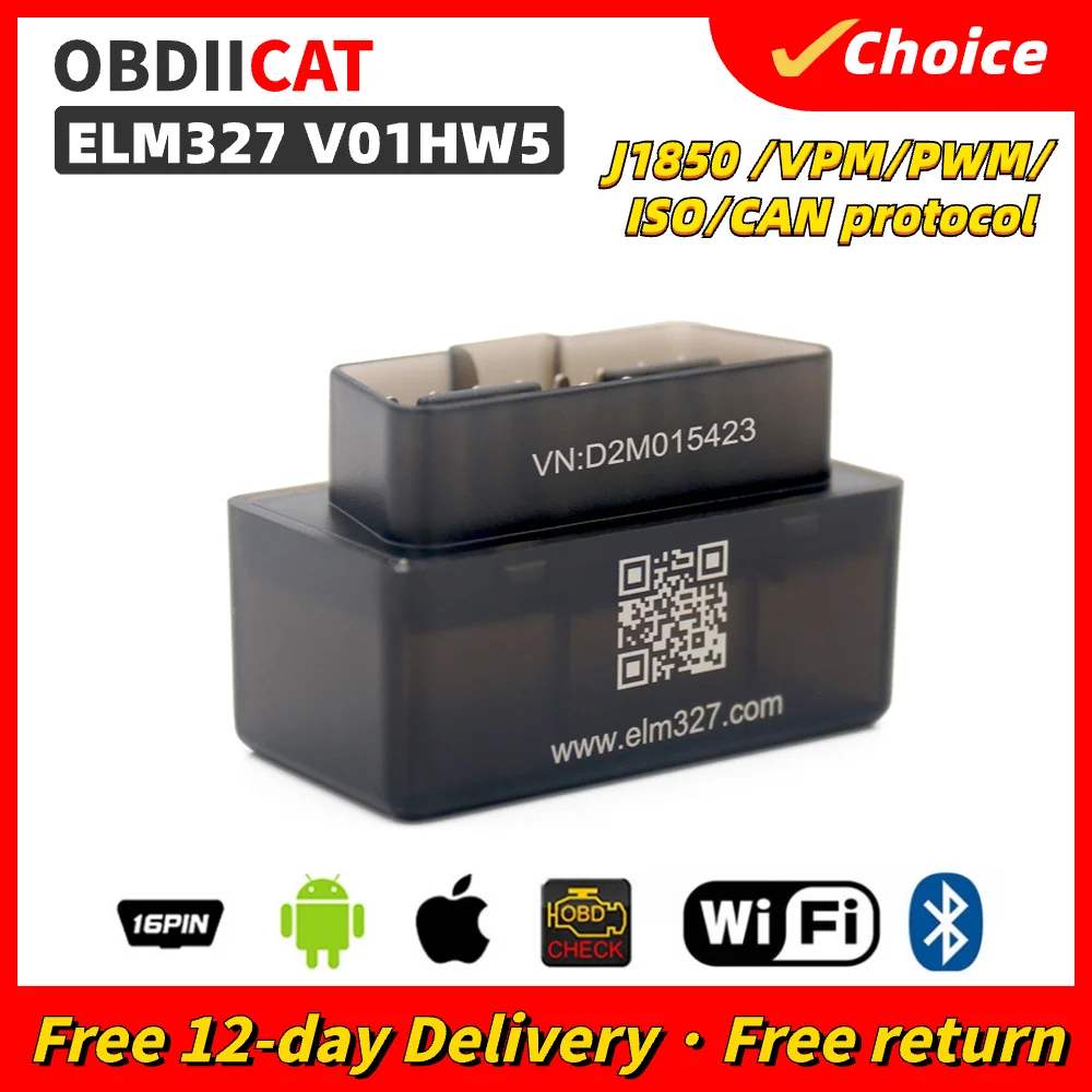 V01HW5 /V05LW5 ELM327 WIFI V2.1 ELM 327 Auto OBD2 Scanner Universal For IOS Android 9protocols Diagnostic Tool Fault Diagnosis