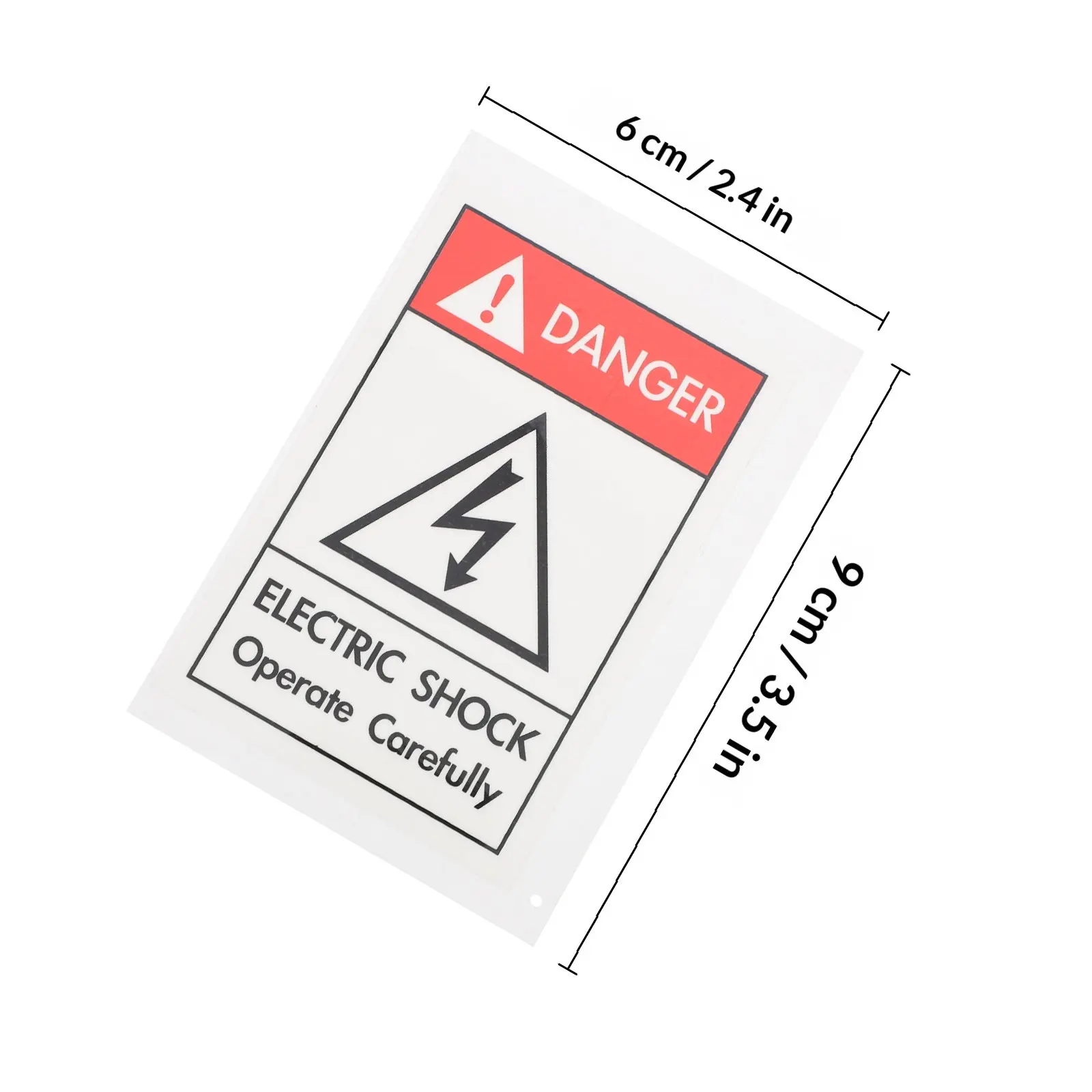 Electrical Shock Warning Decal Industrial Grade Strong Adhesive Easy Peel Safety Hazard Sticker
