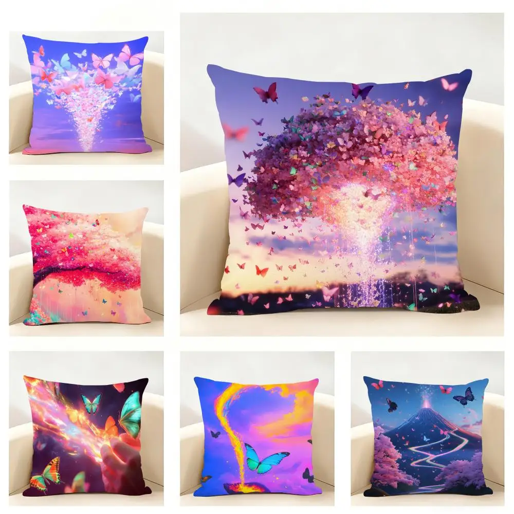 Liberating Beautiful colors set free Cushion Cover Linen Minimalist Soft  for Sofa Bed Home Room Decor