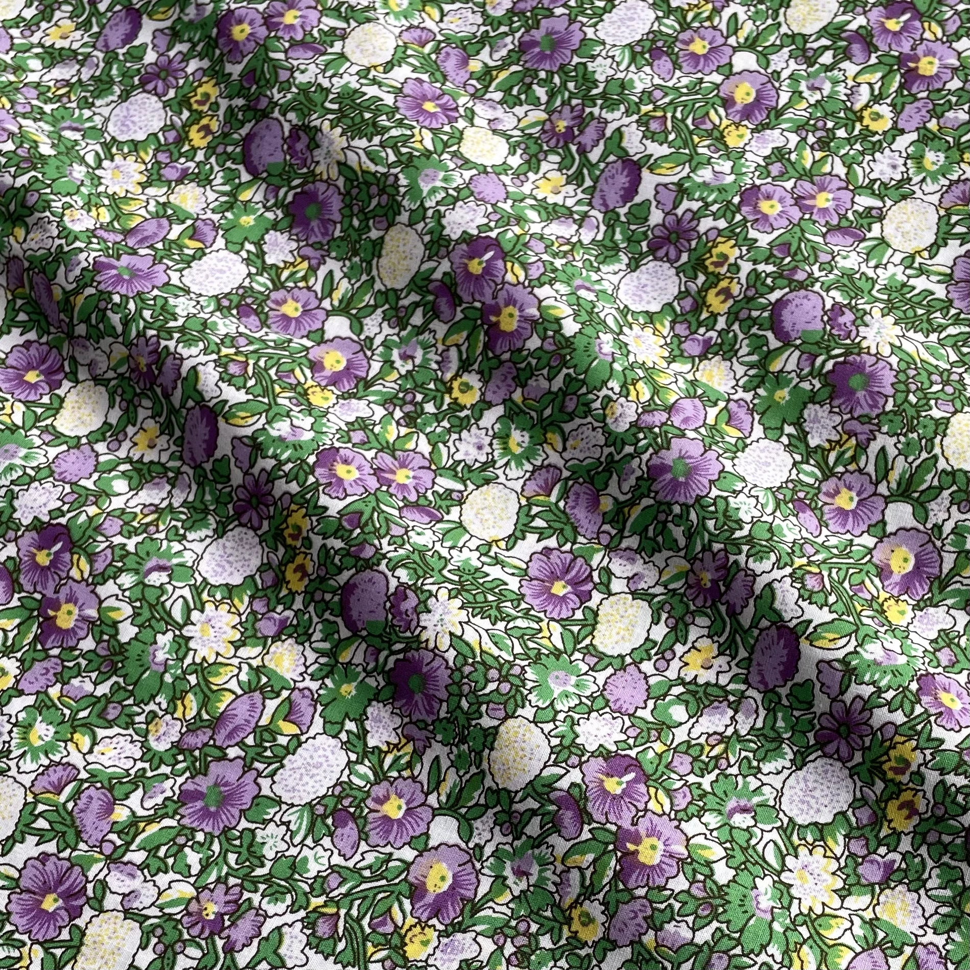 Little Fresh Floral Popeline Fabric, 100% Algodão, 40S, Tissue Liberty, Crianças, Bebê, Pano de costura, Vestidos, Saia, DIY, Handmade, 145x50cm