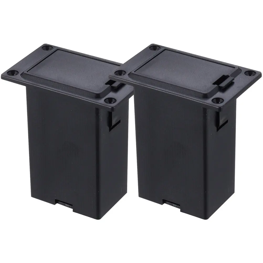2Pcs 9V Guitar Battery Box Surface Mount Pickup Battery Container for Electric Guitars Basses Home Studio Performance Ktv Use