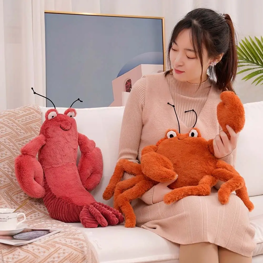 

Cotton Funny Doll Simulation Sea Animal Soft Shrimp Home Decoration Plush Pillow Crab Plush Doll Stuffed Toys Lobster Plush Toy
