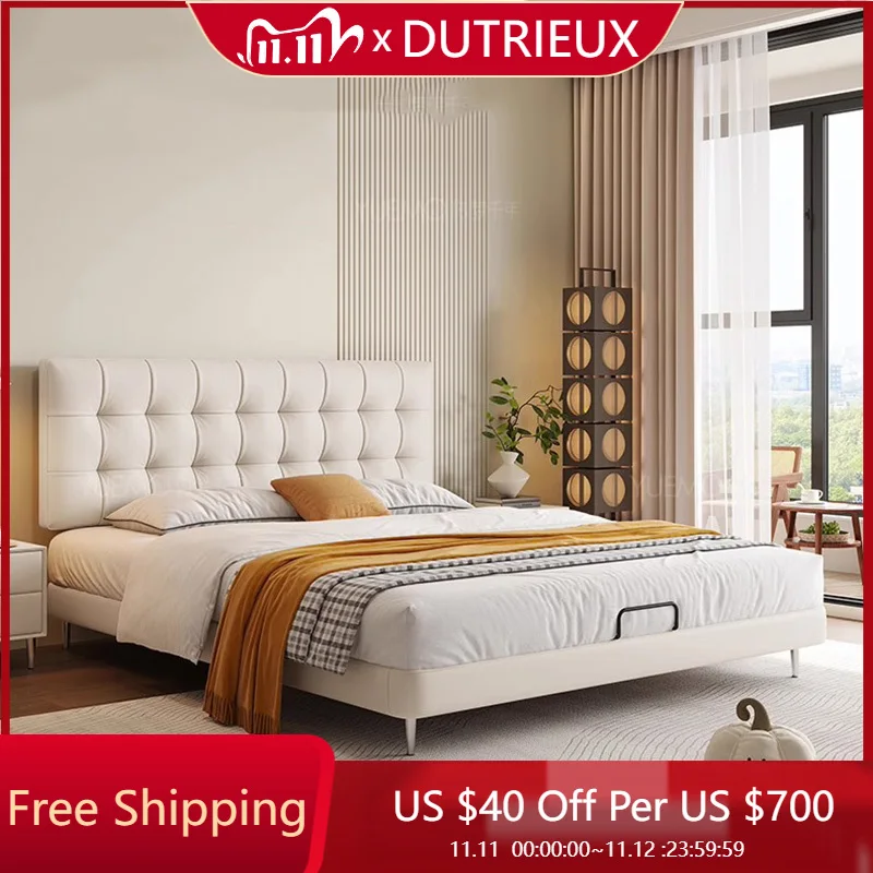 

Белая кровать в китайском стиле, кремовая интерьер спальни, королевский размер, дешевая детская роскошная кровать, современная уникальная мебель Cama Solteiro