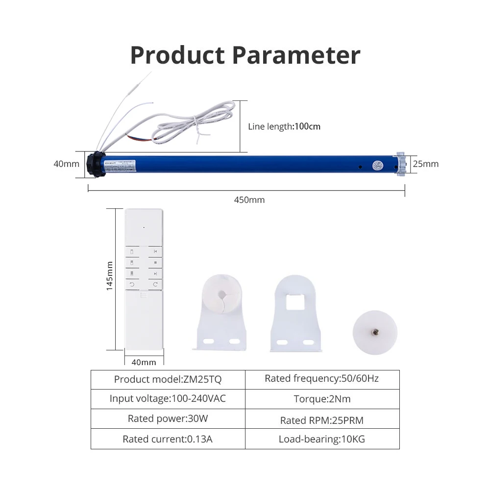 Zemismart-Motor de persianas enrollables inteligentes Tuya Zigbee 2N, tubo de 38mm, aplicación Smart Life, Alexa, Google Home, Control por voz