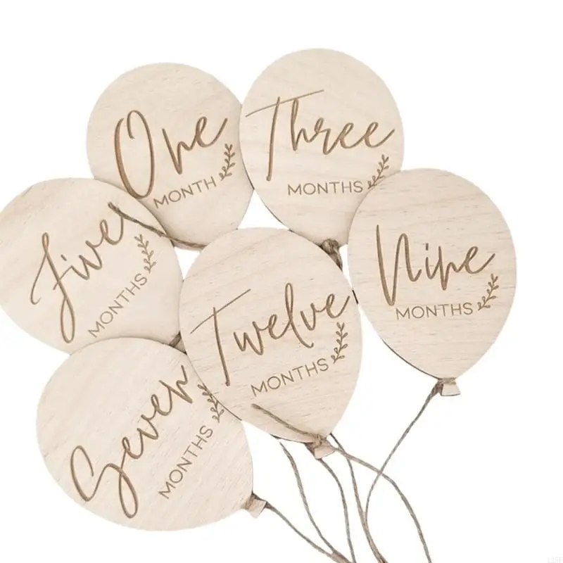 Creative Wooden Baby Monthly Milestones Signs Newborn Photography Props set for Capturing valuable moment & Memories 425F