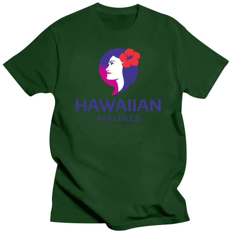 Hawaiian Airlines Print T-Shirts Lovers Day 100% Cotton Crew Neck Male T Shirt Funny T-Shirt Prevailing Short Sleeve Top T-shirt