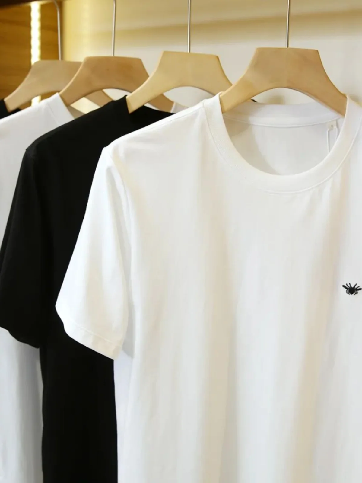 High-End Cool Tech Long Staple Cotton Short Sleeve Men's T-Shirt Hu's Cabinet 5100 Fashionable Urban Style Youth Summer Top