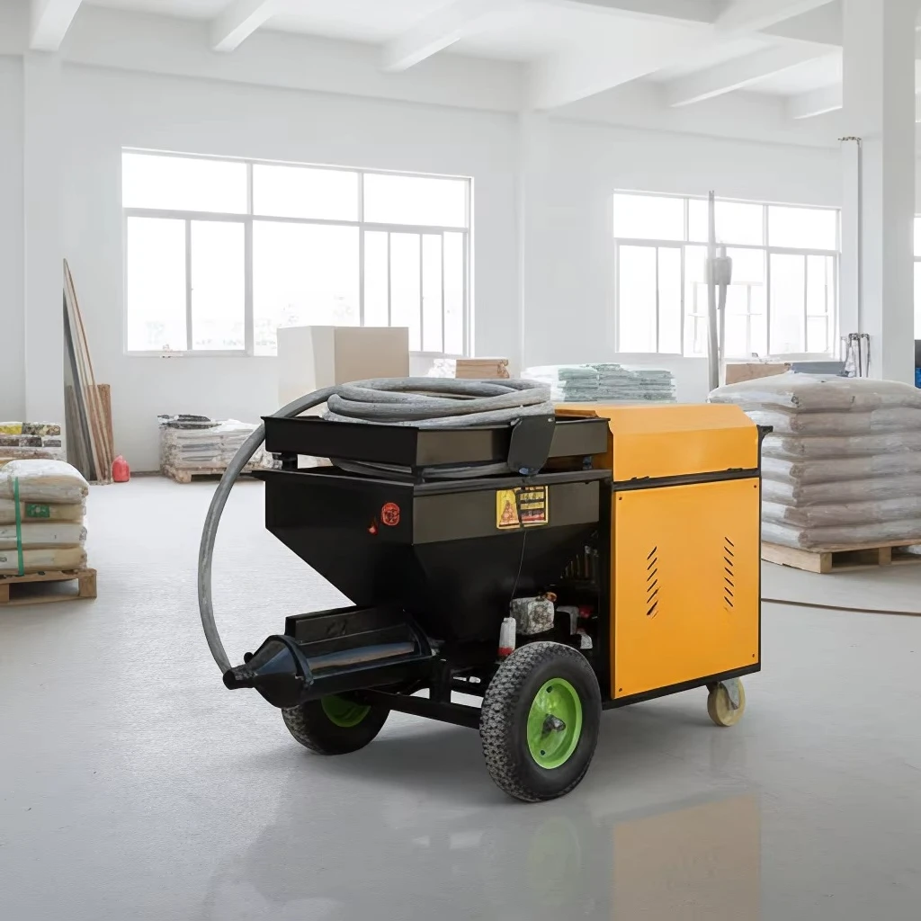 Mortar Spraying Machine Cement Sprayer Shotcrete Gun Diesel 12HP 100L Hopper Multifunctional for Slope Protection Fireproof