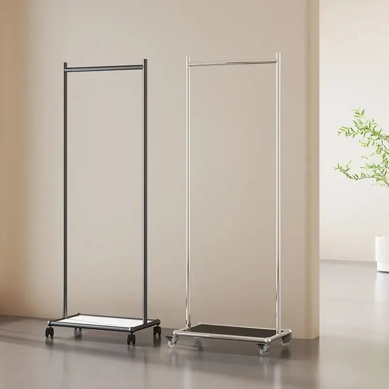 Nordic Coat Racks Medieval Modern Bedroom Stainless Steel Mobile Clothes Storage Hanger Light Luxury Simple Home Coat Racks