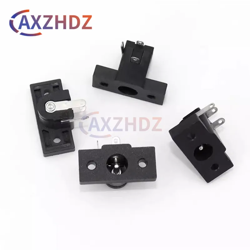 

10PCS DC-020 DC Power Socket 5.5x2.1mm DC Power Interface 5.5x2.5mm Panel Digital Accessories with Mounting Holes