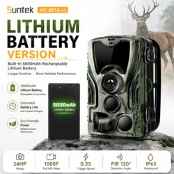 Outdoor 24MP 1080P Hunting Camera 5000 MAh Lithium Battery Night Vision Observation Camera Farm Orchard Home Security Camera