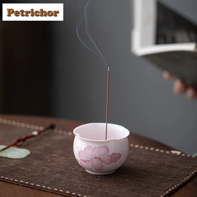 مرسومة باليد زهرة الكركديه حامل البخور البخور الدخان شلال البخور الشعلات عززات مبخرة أدوات المائدة اكسسوارات الحرفية