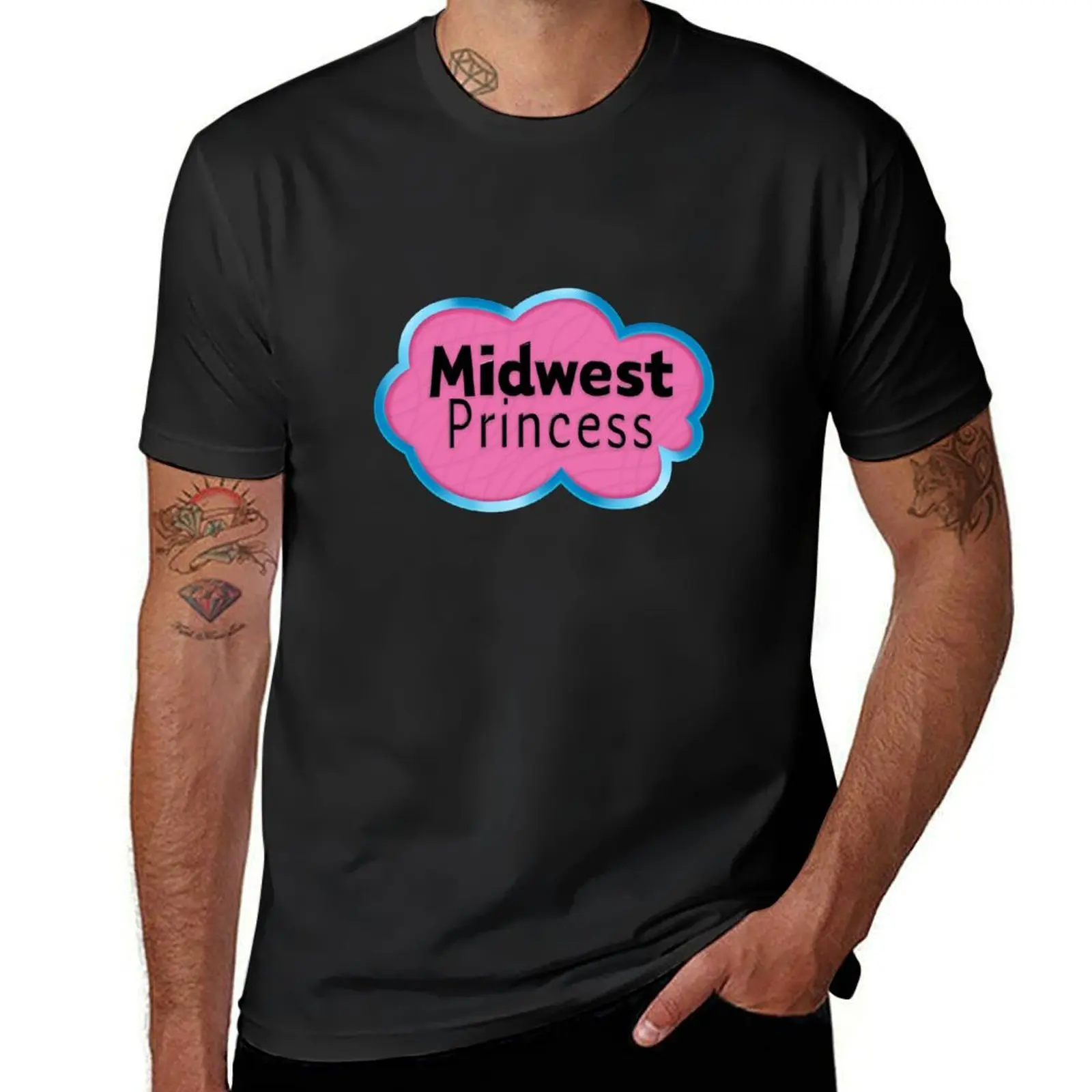 Midwest Princess - Chappell Roan / Lizzie McGuire inspired Sticker T-Shirt oversized Aesthetic clothing men workout shirt