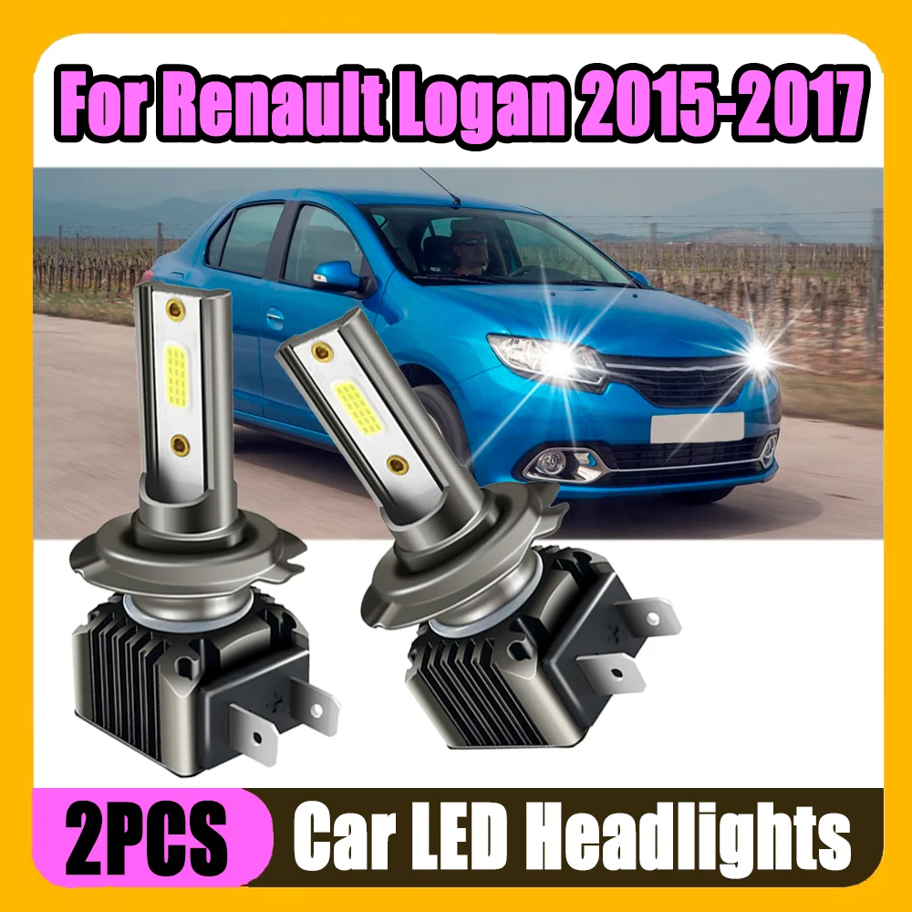 

2 шт., 20000 лм, сверхяркие светодиодные фары H7 высокой мощности, 6000K, белые, 90 Вт, Canbus, без ошибок, чипы CSP, 12 В, для Renault Logan 2015-2017 гг.