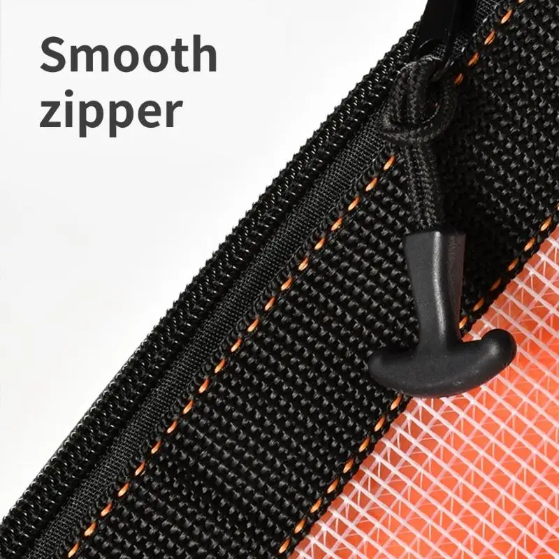 652F Static Proof Transparent Tool Bag Waterproof Oxford Smooth Zipper Portable Use