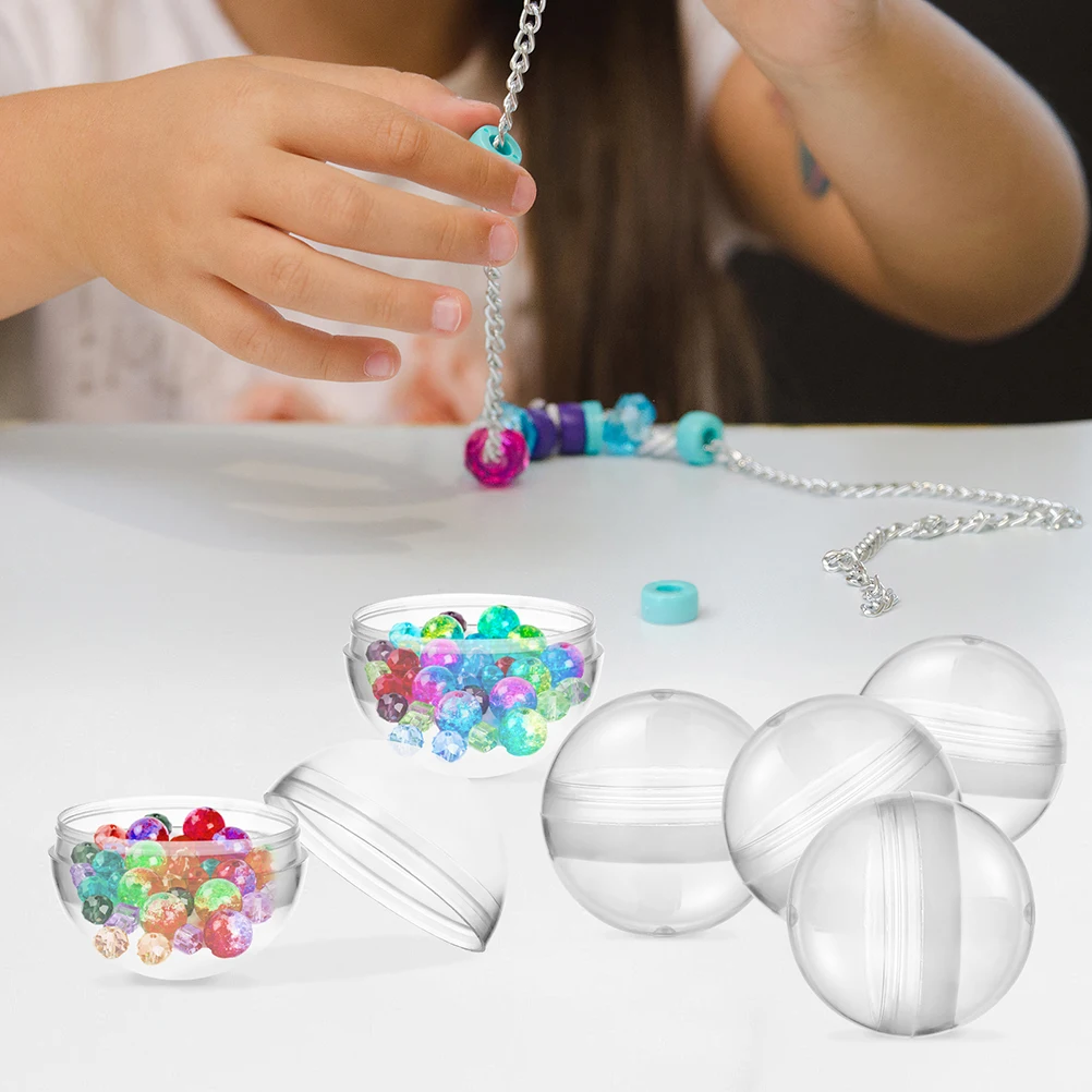 

100 Pcs Gas Ball Easter Egg Vending Machine Round Capsules Transparent Gumball Plastic Clear Balls Man