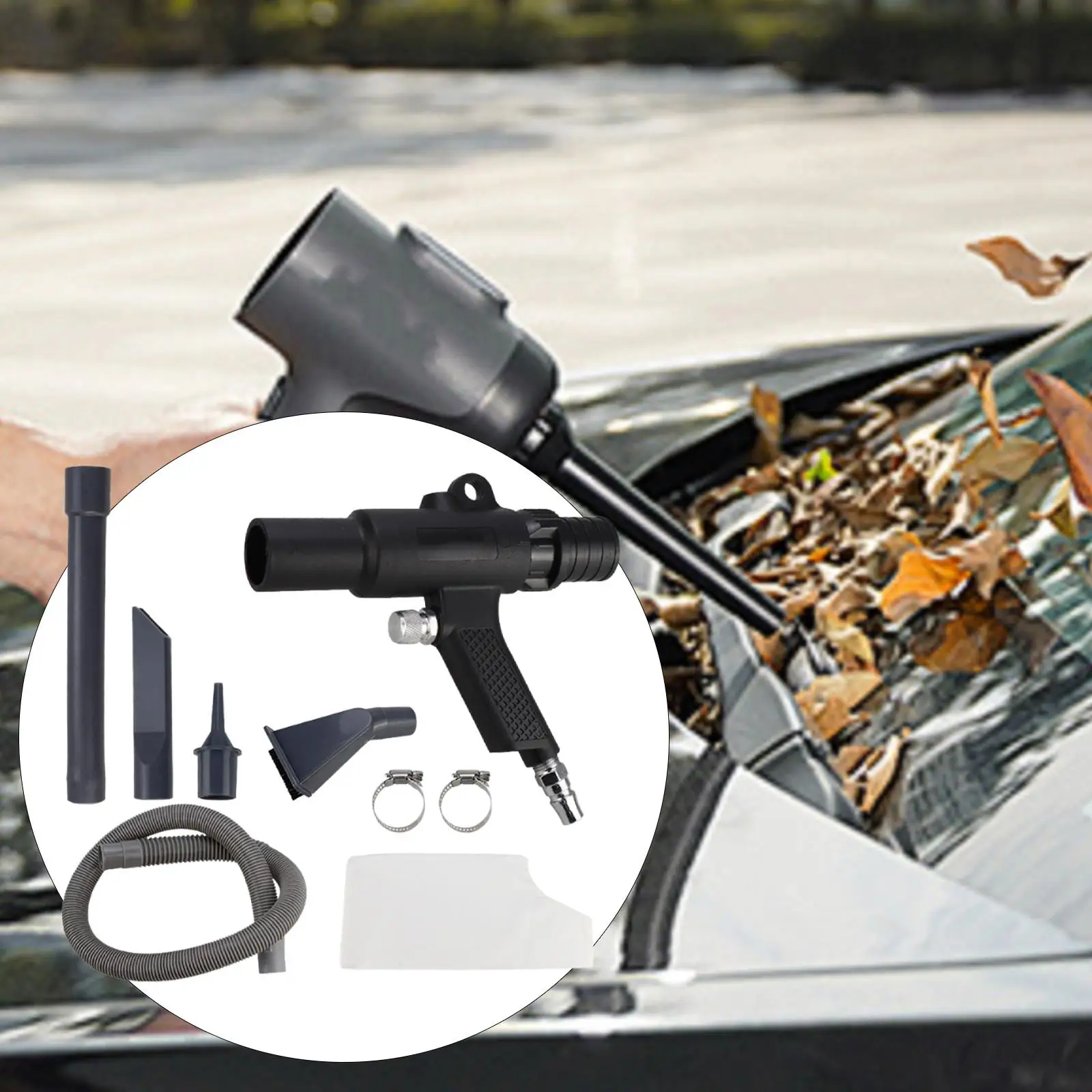 

Pneumatic Vacuum Cleaner Kit 2 in 1 Function Air Duster Dust Blower for Factory Dust Auto Repair Equipment Maintenance Machinery