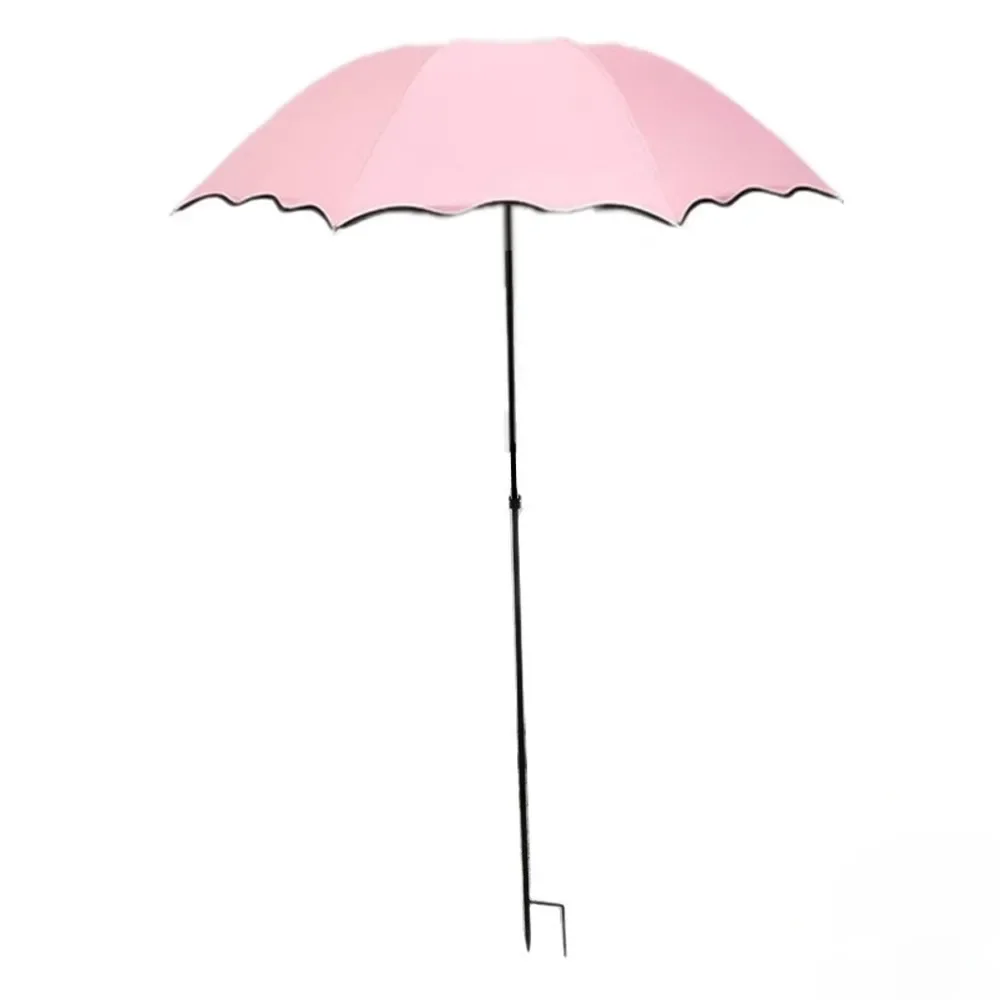 95cm Large Plant Shade Umbrella Weatherproof Cloth Metal Stake Plant Sunblock Cover UV Protection Sun Protection Folding Parasol