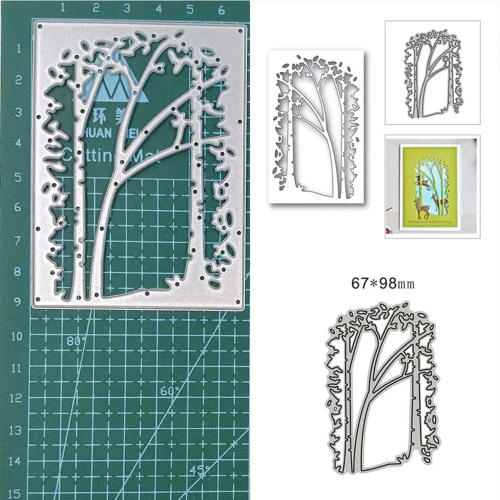 Sapling Collage Frame Jungle Metal Cutting Dies for DIY Scrapbooking Album Paper Cards Decorative Crafts Embossing Die Cuts