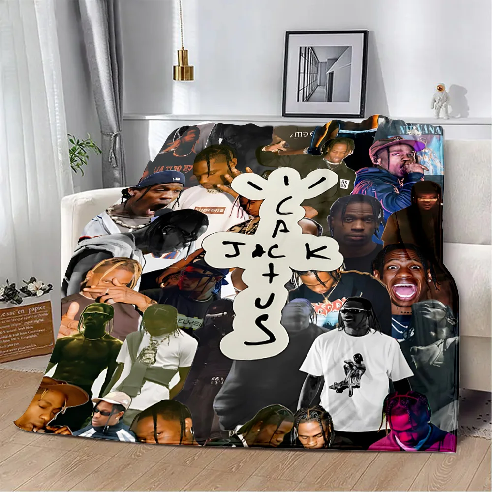 

Travis Scott Cactus Jack Printed Blanket Picnic Blankets Warm Blanket Soft and Comfortable Blanket Home Travel Birthday Gift