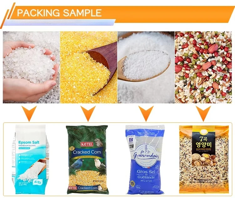 CE High Productivity Automatic Weighing 500g 1kg 2kg Granule Sugar Salt Packing Machine with Full 304 Stainless Steel Bags/Pouch