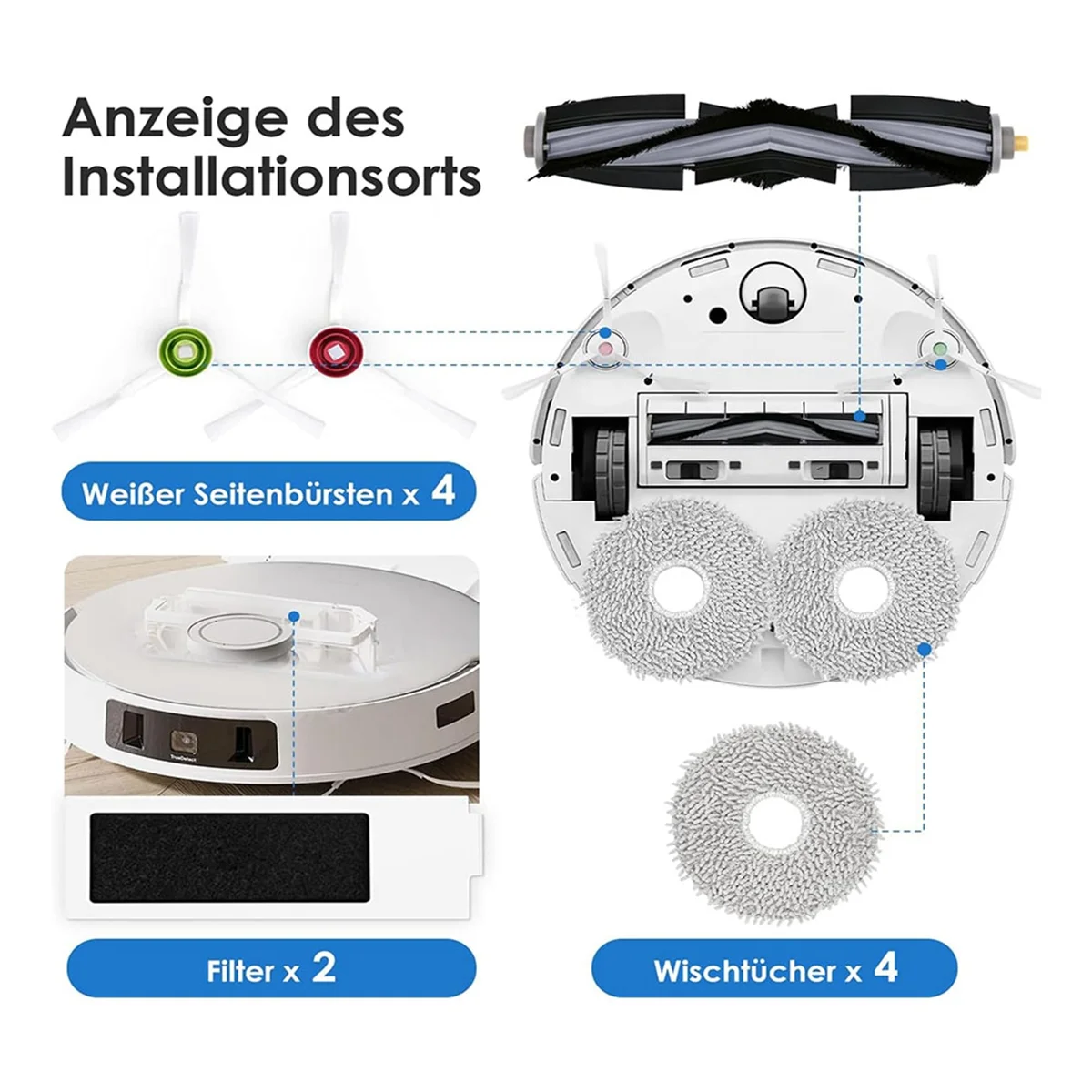 Ensemble d'accessoires pour Ecovacs Deebot T20E OMSettlement/T20 OMSettlement, sacs à poussière anti-favorables, pièces de rechange pour aspirateur robot
