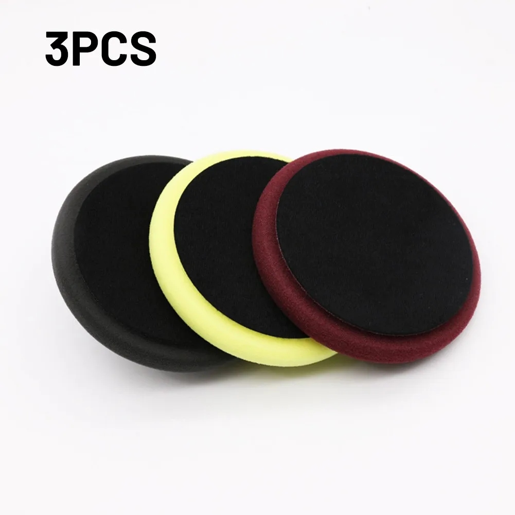 3PCS 6inch/150mm Buffing Pad Sponge Buffing Pads Foam Polishing Pads Kit 6in Sanding Disc For Car Waxing Polishers