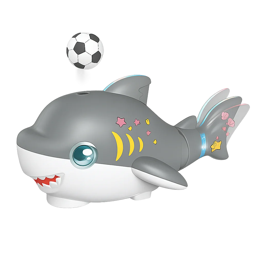 New Children's Electric Levitation Balloon Blowing Shark Universal Music And Light Swinging Fish Toy Gifts Children's Party Gift