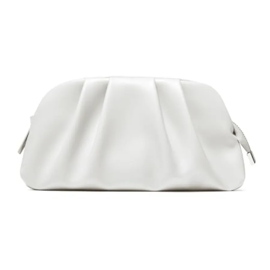 

SWEETV CHUNLI Dressy Vegan Leather Clutch Purse for Women Formal Soft Pleated PU Evening Clutch for Weddings Proms
