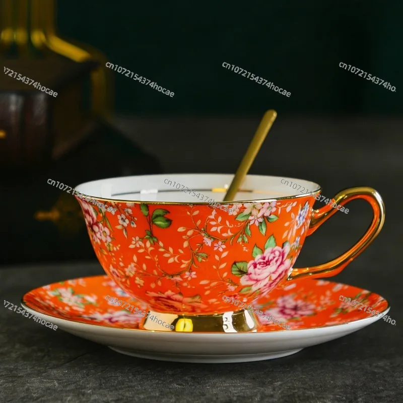 Bone china coffee cup tea cup set high-end exquisite afternoon tea tea set high-end light luxury ceramics