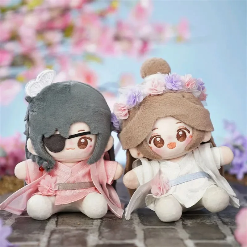 Minidoll Tian Guan Ci Fu Splendid Flowers Hua Cheng Xie Lian Cute Q Version Anime Figures 15cm Sitting Decor Doll Genuine Gift