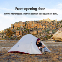 Naturehike Camping Hiking Tent Rainproof 1 Man 20D/210T Nylon Ultralight Aluminum Pole Outdoor Trekking Travel Overnight 3Season