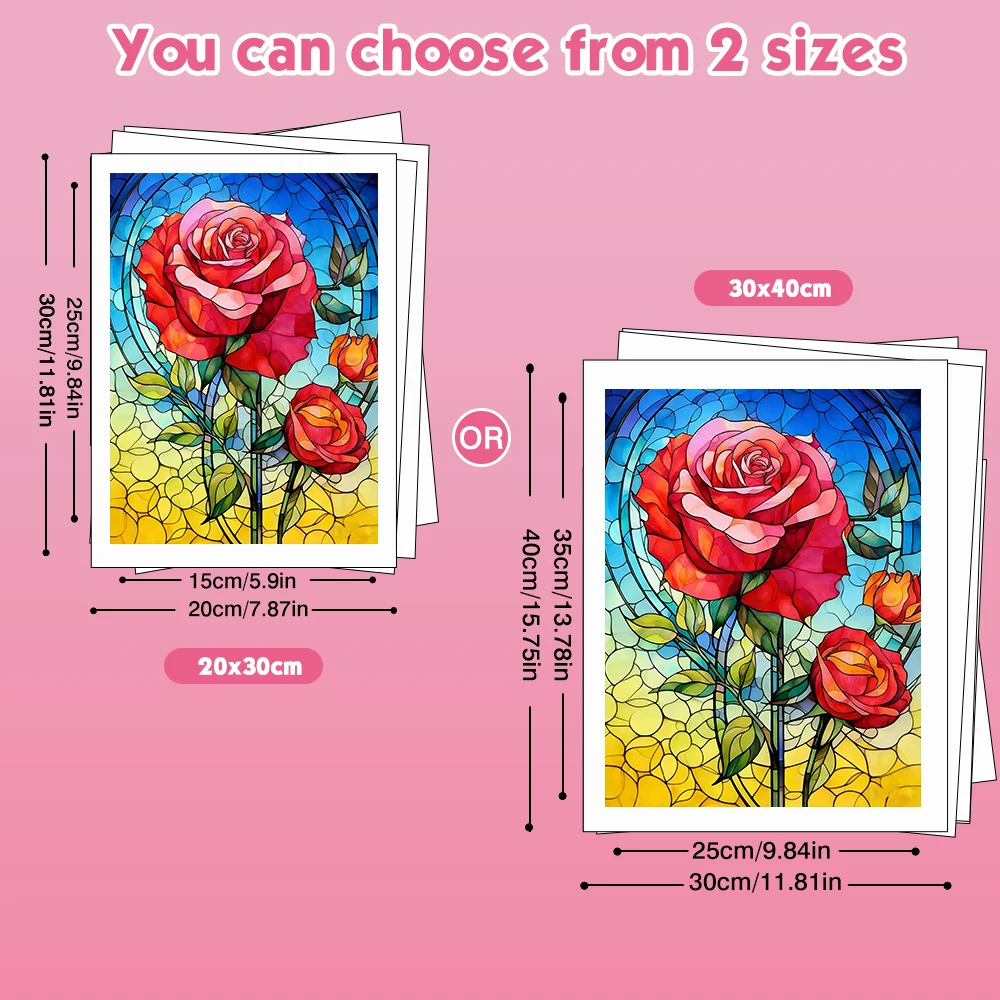 HUACAN 4PCS Full Round Drill D - đánh giá và giá Resin Art With Rose