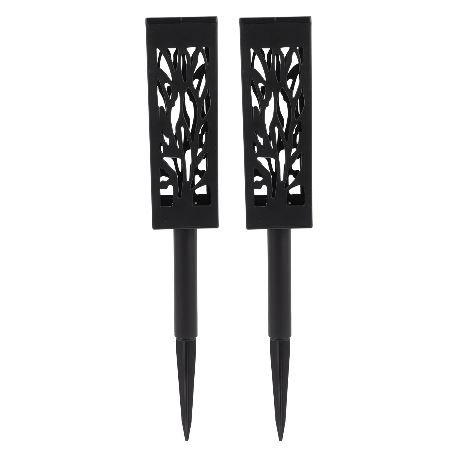 

2 pcs Solar Lawn Lights Hollow Out Design LED Pathway Lighting for Garden Decorative Ground Lamp Warm Atmosphere Night