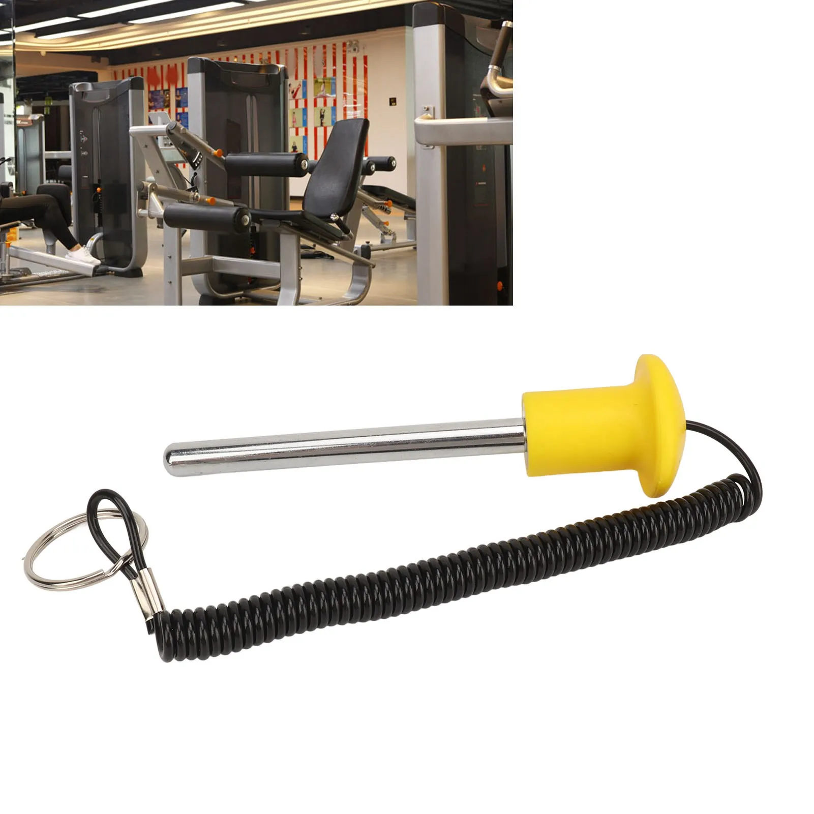 Gym Weight Stack Pin  Iron Comfortable Handle Easy Operate Detent Hitch Pin Magnetic Portable for Strength Training