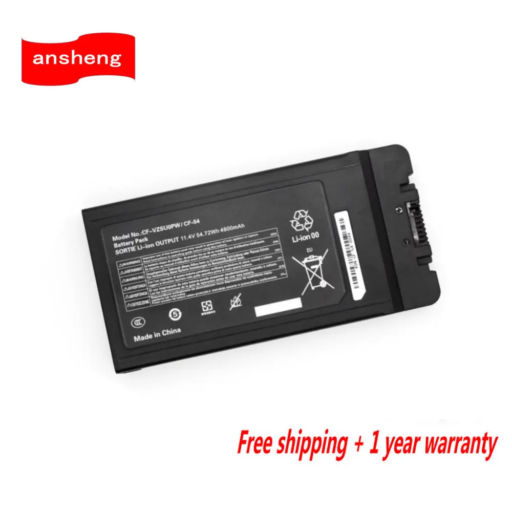 

11,4 В, 4800 мАч, 54,72 Втч CF-VZSU0PR CF-VZSU0PW Аккумулятор для ноутбука Panasonic CF-54 Toughbook CF-VZSU0LW CF-VZSU0GW