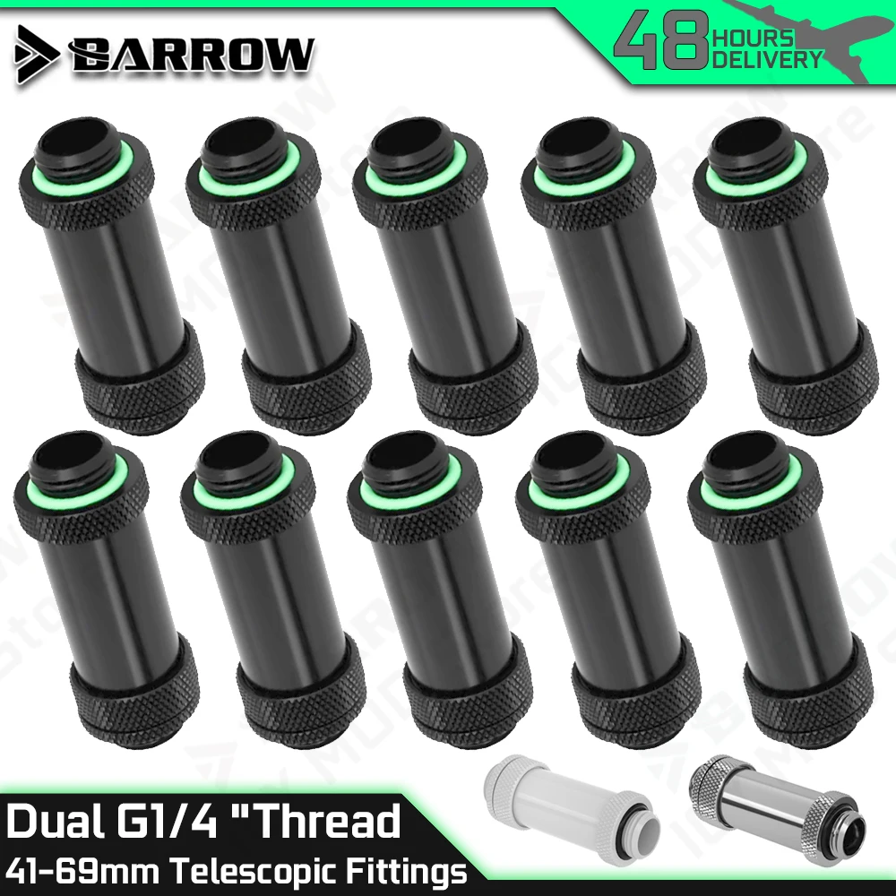 Barrow Extension Connector G1/4 Double Male 41mm-69mm Brass Fittings PC Water Cooling MOD Metal Docking Part TSSXK-B01
