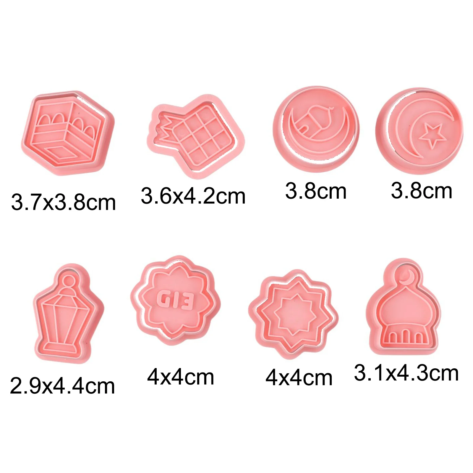 Cookie Cutter Set Eid Cookie Cutters Eid Celebration Smooth Edges Sturdy Construction 8 Distinct Shapes For Cookies