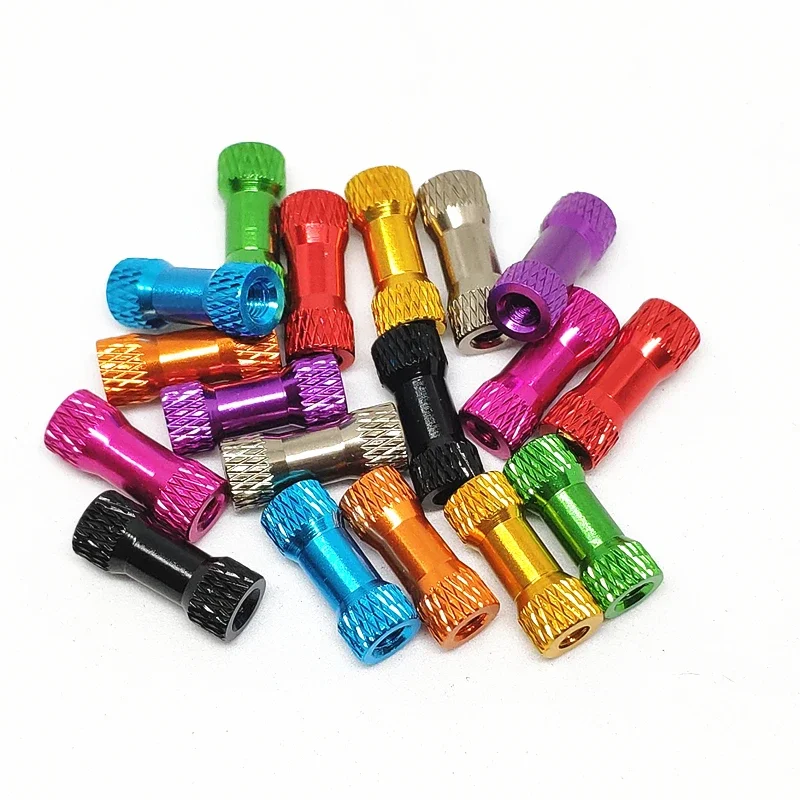 10Pcs M3*15/18/20/25/28/30/35mmAluminum Alloy Colourful Double Knurled Standoff spacer for FPV RC Multicolor