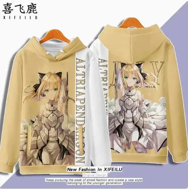 

Аниме Fate/Stay Night Altria Pendragon толстовка с капюшоном косплей осень зима мужчины женщины пальто свободная куртка топы аниме