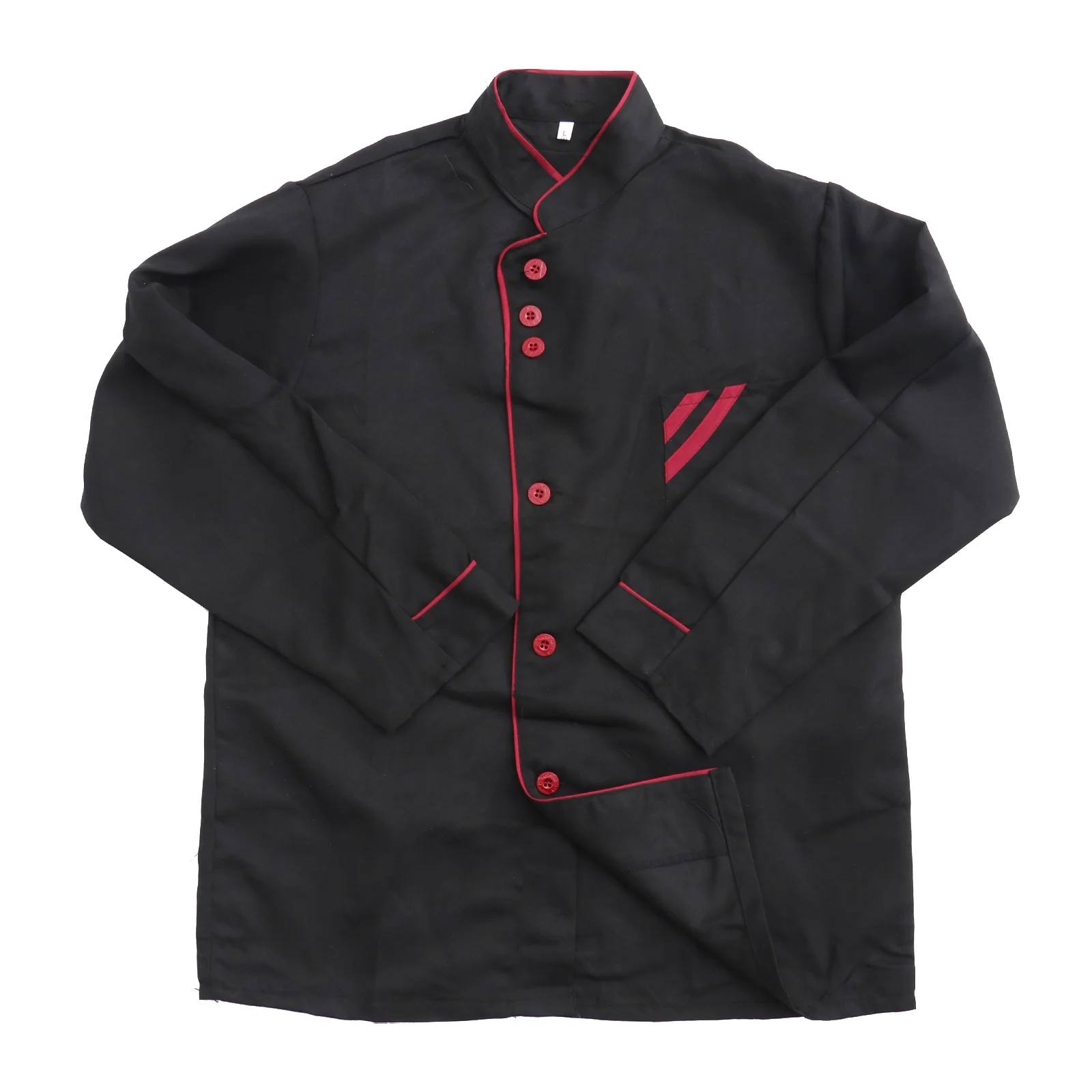 Men's Women's Premium Sleeve Breathable Oil Resistant Stand Collar Coat Casual Loose Catering Clothing Unisex