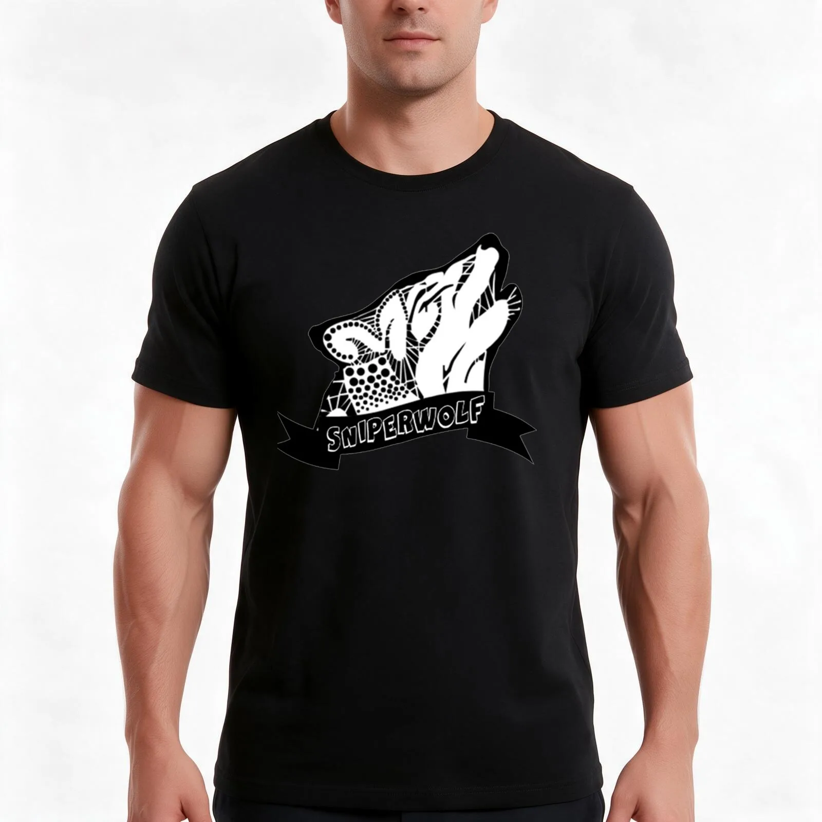 SSS Sniper Wolf Classic T-Shirt, Summer Casual Cotton Tee, Oversized Streetwear Tops, Vintage Graphic Print, Unisex Men Women