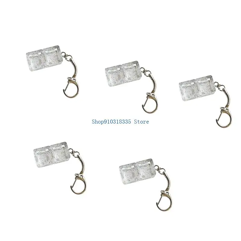 Portable Keyboard Press Holder Keychain for Keyboard Users with Segmented See Through Tester Body and Metal Chain