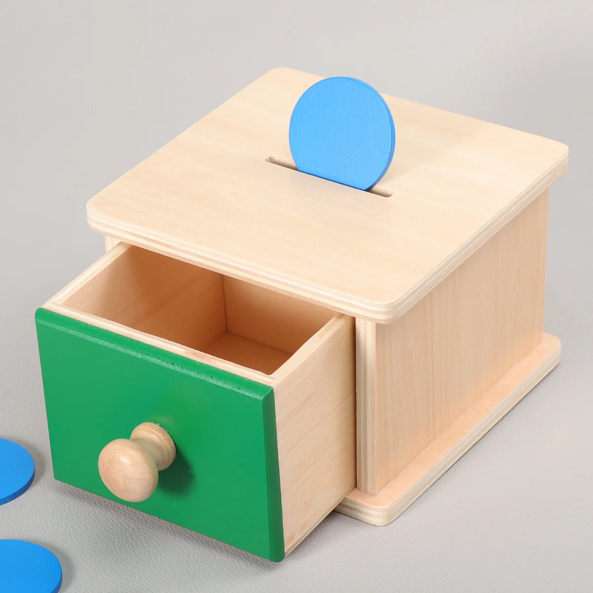 Scatole per monete con coordinazione occhio-mano educativa per bambini in legno Materiale premium ecologico Durevole Pratico Leggero per le vacanze
