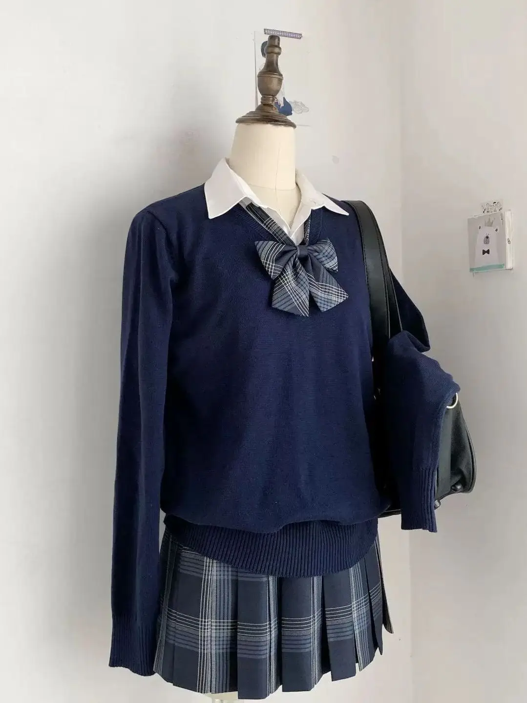 

Women's V-ne Knitwear Pure Color Preppy Sle School orm Feel JK orm Two-piece Look Autumn Winter Top