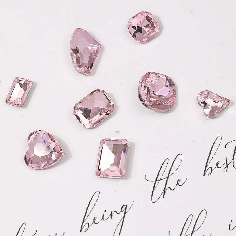 50PCS Gemischte Form Spitz Zurück 3D Kristall Nail art Strass Diamant Schmuck Zubehör Für Nägel Dekoration Maniküre Liefert