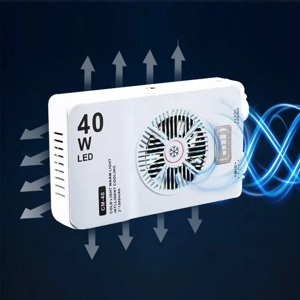 

40W Power Handheld Fill Light 2800-9000K Adjustable Color Temperature LED Beauty Light Panel Flicker-Free FX 8 Modes