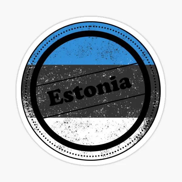 

Estonia EST Flag Waterproof Vinyl Decal for Laptop Water Bottle Car Tumbler Wall Window Bumper Sticker